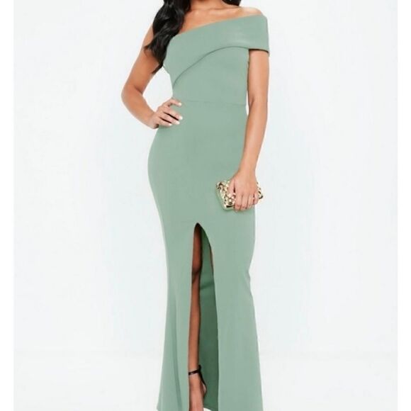Misguided off the shoulder maxi dress - Picture 1 of 6